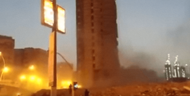 فيديو ازالة مبنى بطريقة خاطئة في مكة